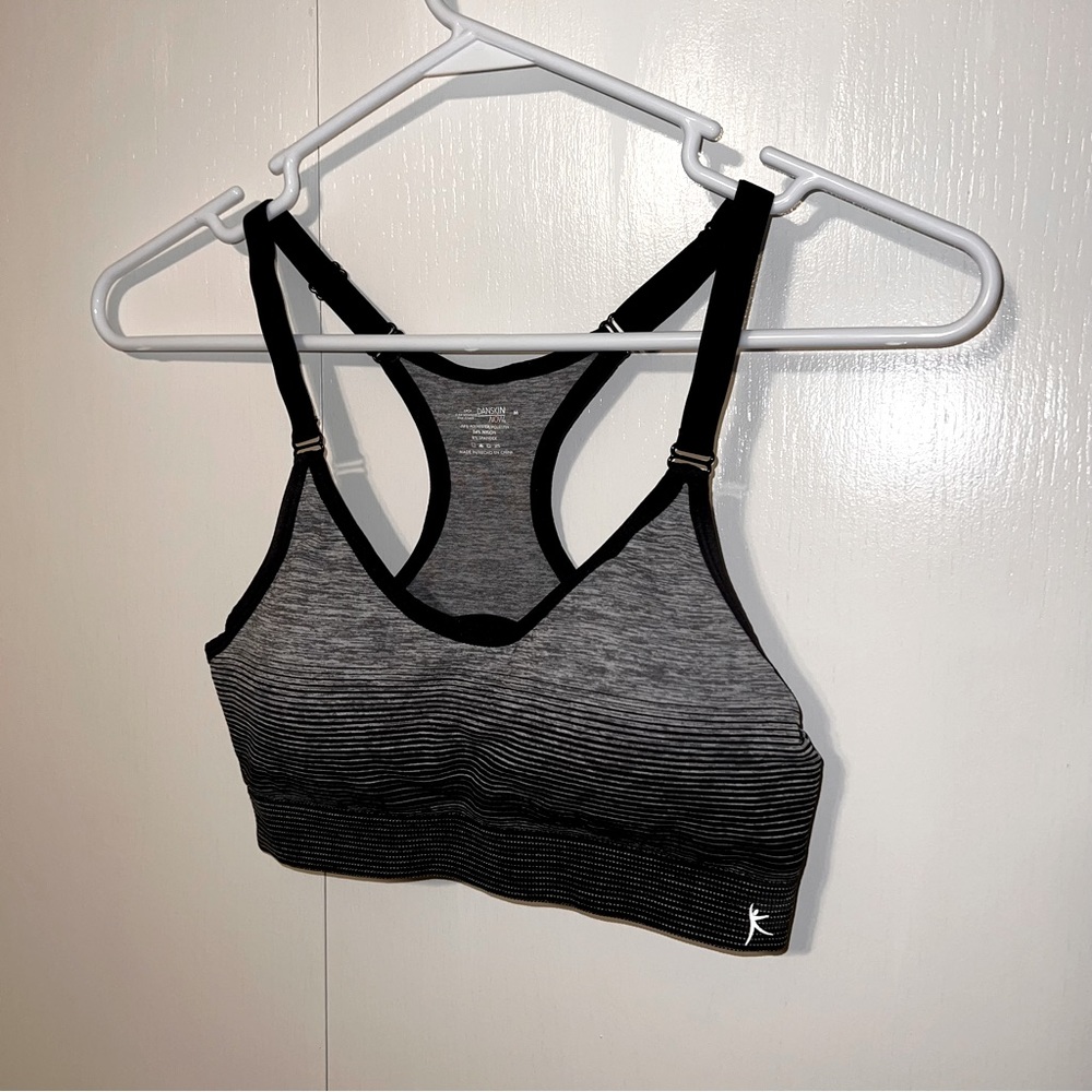 Danskin sports bra, size medium. Black sports bra.